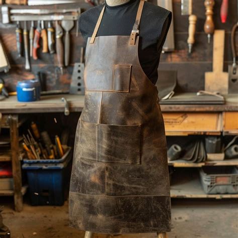 Iron Shield Welders Leaher Apron In Leather Apron Welding Apron