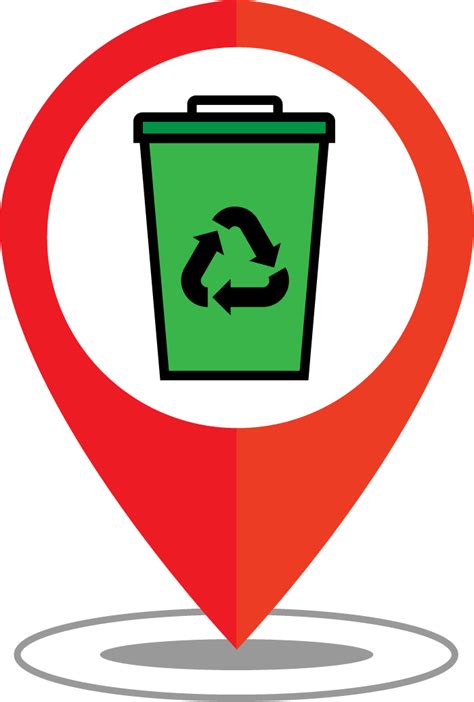 Recycle Bin Location Vector Icon - [Free Download] - (SVG and PNG)