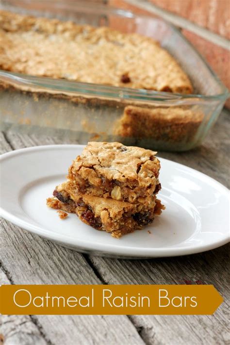 Oatmeal Raisin Bars Recipe Butter Cas And Oatmeal Raisins