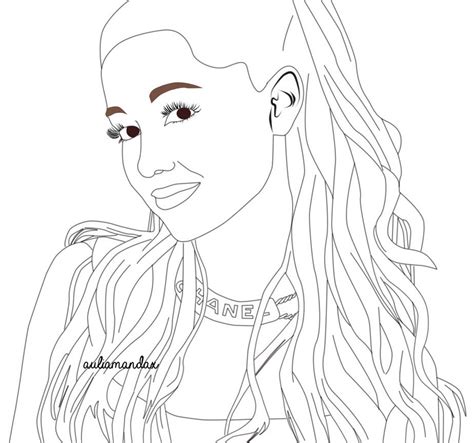 Ariana Grande Outline By Atsushika28 On Deviantart