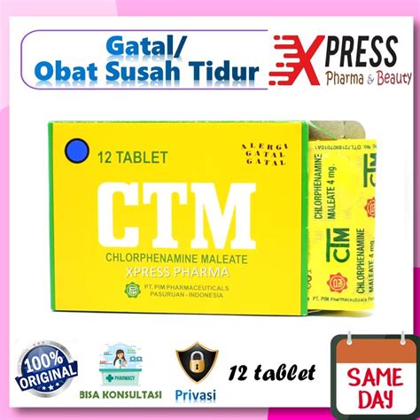 Jual Xpress Kotak Tab Original Ctm Obat Alergi Gatal Susah