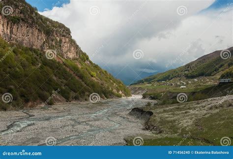 Aragvi River Valley stock photo. Image of mountains, tourism - 71456240