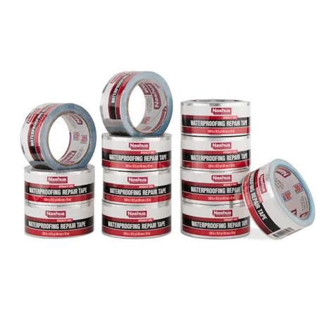 Nashua Tape 1.89 in. x 10.9 yd. Waterproofing Repair Foil Tape Pro Pack Air Duct Accessory (12 ...