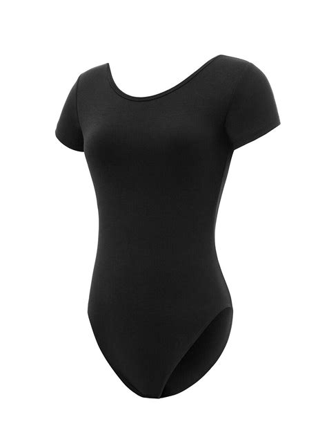 Sexy Low Back Classic Ballet Leotard Adult Women Cotton Black Dance