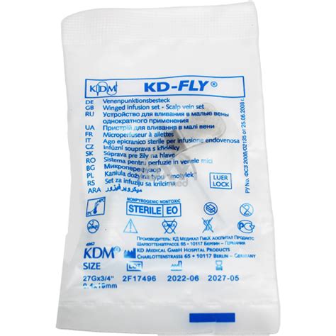 Устройство для вливания в малые вены однократного применения KD-FLY 27G ...