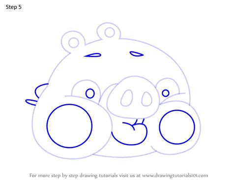 How To Draw Boom Pig From Angry Birds Pigs Angry Birds Pigs Step By