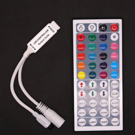 DC 12V Mini 44Key LED RGB Controller IR Remote Control For SMD 5050