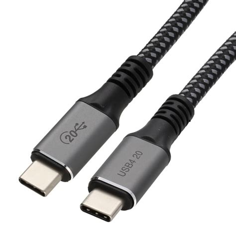 Certified Usb4 20 Type C Cable 20gbps 95w 4k60hz Usb 40 E Mark Metal Ends 2m