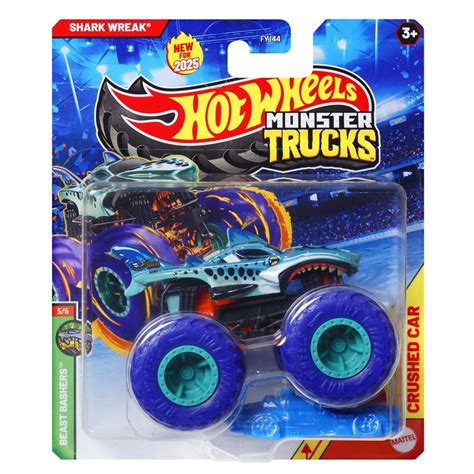 Машинка Mattel Hot Wheels Monster Trucks Монстр трак Shark Wreak купить на OZON по низкой
