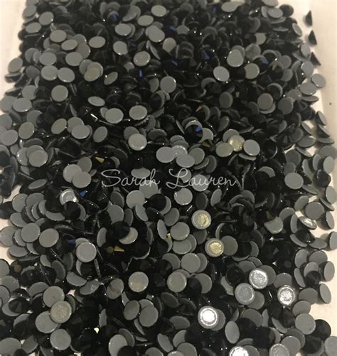 Premium Hot Fix Rhinestones Jet Hot Fix Crystals Sarah Lauren