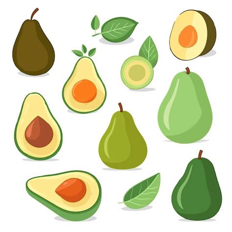 Premium Vector Vector Illustrations Of Avocado Smoothies