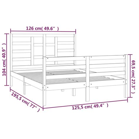 Estrutura De Cama Dupla Pequena Ft X Cm Madeira Maci A