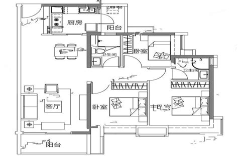 广州凯德山海连城7栋0405户型户型图首付金额3室2厅2卫1060平米 吉屋网