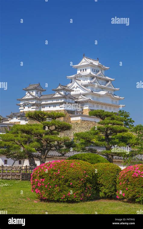 Japan Hyogo Province Himeji City Himeji Castle Shirazaki Jo Stock