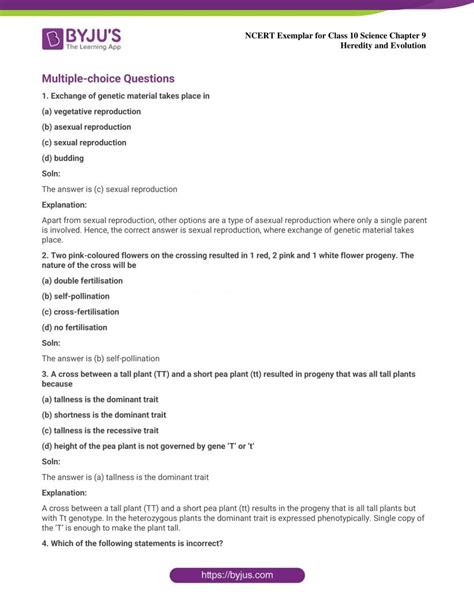 NCERT Exemplar Class 10 Science Solutions Chapter 9