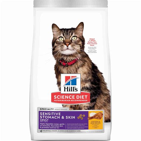 Hills® Science Diet® Sensitive Stomach And Skin Adult Dry Cat Food Chicken Cat Dry Food