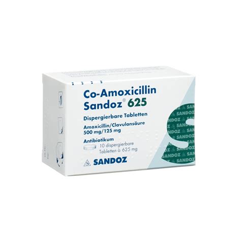 CO AMOXICILLINE Sandoz Disp Tabl 625 Mg Blist 10 Stk Online Bestellen