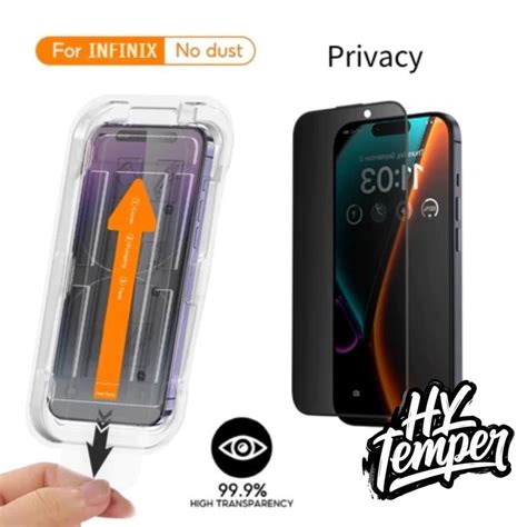 Anti Spy Privacy Tempered Glass Film For Infinix Smart Hot I I I I Note