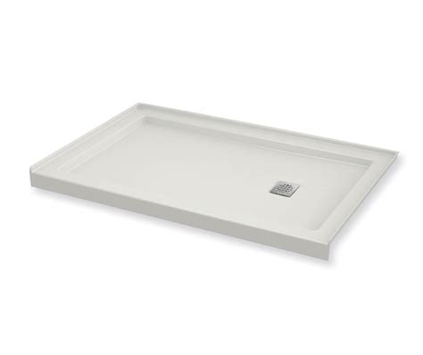 B3Square 6032 Acrylic Alcove Shower Base In White With Left Hand Drain