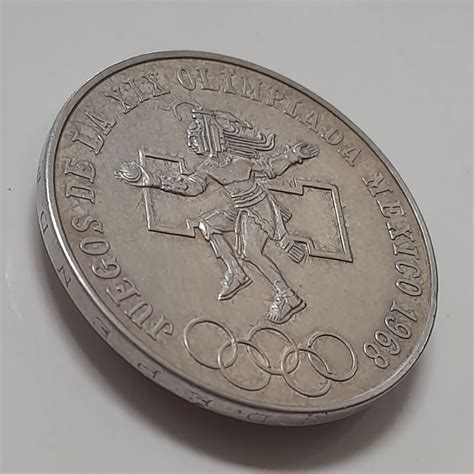 25 Pesos JUEGOS DE LA XIX OLIMPIADA 1968 720 Silver Coin