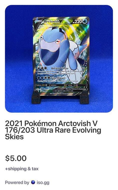 NolaCardBoard on Twitter 2021 Pokémon Arctovish V 176 203 Ultra Rare