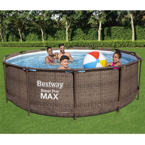 Bestway Steel Pro Max Pool 56709 Rattanoptik 366x100cm Set