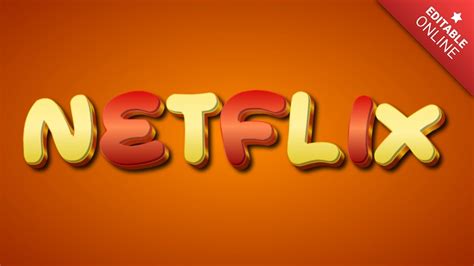 Netflix Autunno Effetto Font 3d Generatore Di Effetti Di Testo