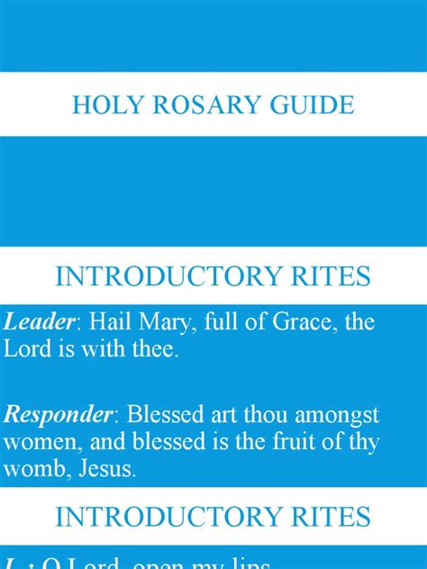 Holy Rosary Guide | PDF | Lord's Prayer | Mary, Mother Of Jesus