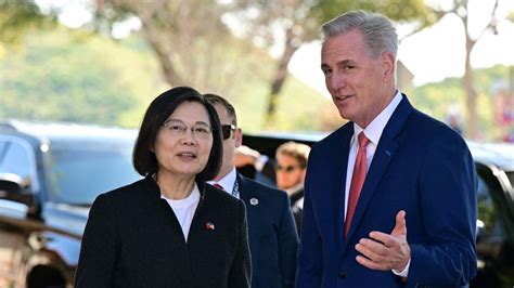 Taiwan Pr Sidentin Tsai Ing Wen Trifft Kevin Mccarthy China Z Rnt