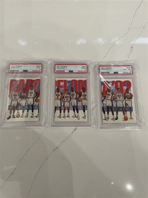 Skybox Barcelona Basketball Usa Dream Team Psa Set Of