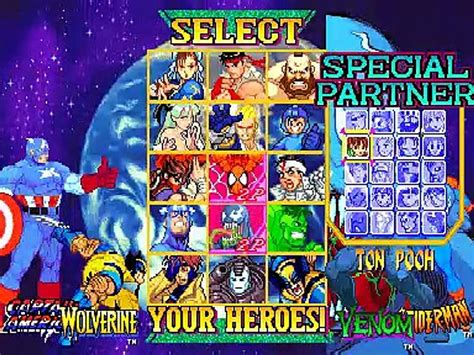 Marvel Vs Capcom 1 Character Select