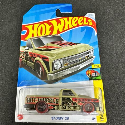 Jual Hot Wheels 67 Chevy C10 HW Art Cars Hijau Shopee Indonesia