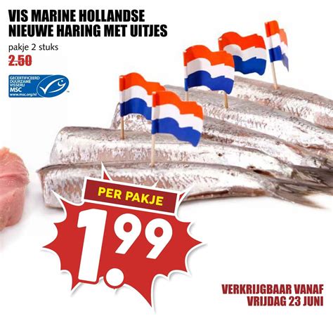 Vis Marine Hollandse Nieuwe Haring Met Uitjes Aanbieding Bij Mcd Supermarkt