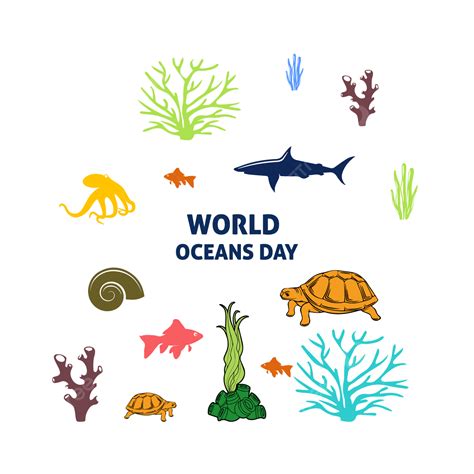 รูปทัศนียภาพมหาสมุทรใต้น้ำพร้อมทักทายสำหรับ World Oceans Day