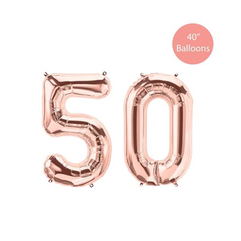 50 Giant Number Balloon 50 Rose Gold Balloon Rose Gold 50 Jumbo