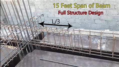 15 Feet Span Of Beam Structural Design In Details Youtube