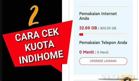 Cara Cek Pemakaian Kuota Indihome Bulanan Di Android