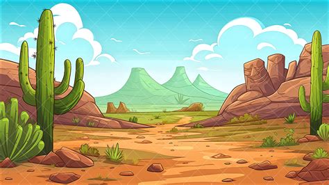 Background Cartoon Desert 1