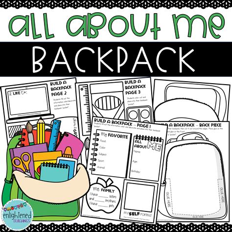 All About Me Backpack, Back to School Craft Writing, Build a Backpack