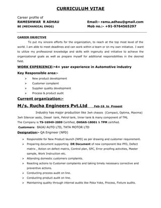 Rameshwar Adhau NPD Engineer PDF