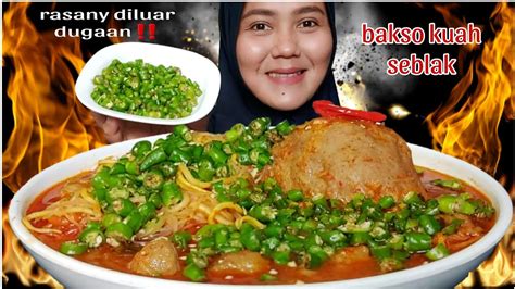 ENAKNYA KEBANGETAN BAKSO KUAH SEBLAK PEDAS EXTRA RAWIT ASMR MUKBANG