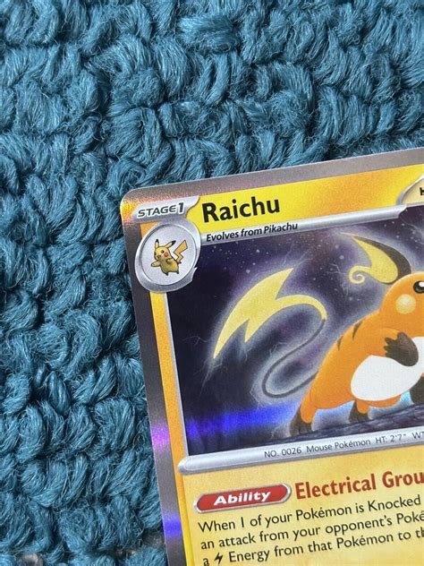 RAICHU 026 165 Scarlet Violet 151 Set HOLO RARE Pokémon Card NM