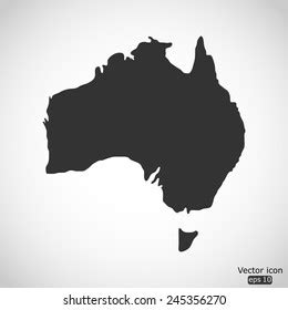 Australia Map Vector Illustration On White Stock Vector (Royalty Free ...