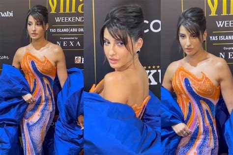 Nora Fatehi Flaunts Her Curves In A Vibrant Bodycon Dress At Iifa See