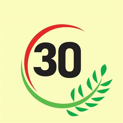 Circle leaf 30 number image 31712861 Vector Art at Vecteezy