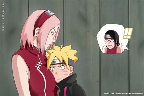 Sakura Boruto And Sarada Xd By 912naruhina On Deviantart Boruto And Sarada Anime Digital Art