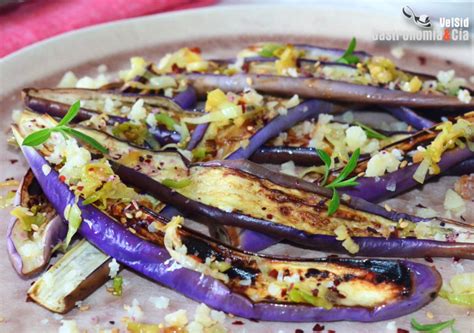 Berenjenas Japonesas A La Plancha Con Puerro Y Queso Ahumado Receta