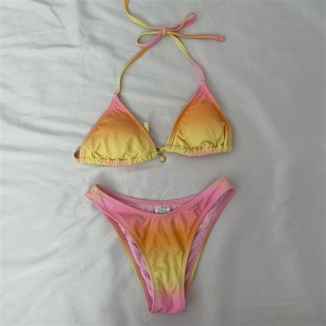 Pink Sunset Ombr Bikini Set Brand New With Tags Depop