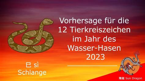 Chinesisches Horoskop 2023 Schlange YouTube