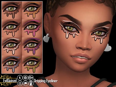 The Sims Resource Dripping Eyeliner